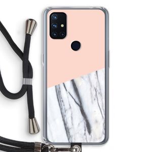 A touch of peach: OnePlus Nord N10 5G Transparant Hoesje met koord
