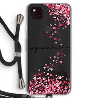 Hartjes en kusjes: Pixel 4a 5G Transparant Hoesje met koord