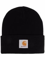 Carhartt WIP bonnet en maille à patch logo - Noir