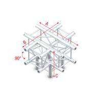 Milos Milos Cross + Down 5-way ZWART, Pro-30 vierkante F-truss