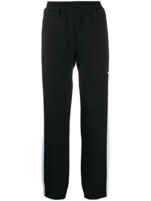 MSGM pantalon de jogging à bandes latérales contrastantes - Noir