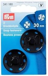 Prym Aannaaidrukknopen Zwart 30 mm