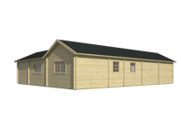 Blokhut - Tuinhuis Maynooth | 70 mm | honinggeel geïmpregneerd