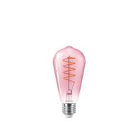 Philips LED Deco filament edison lamp rose dimbaar - E27 ST64 4,5W 25…