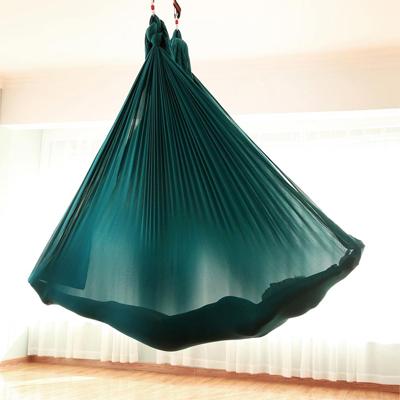 Huishoudelijke hand stand elastische stretching touw antenne yoga hangmat instellen (donkergroen)