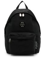 Philipp Plein sac à dos zippé à plaque logo - Noir