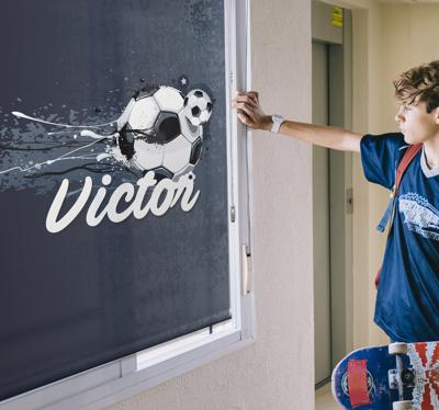 Rolgordijnen voetbal Origineel ontwerp met naam