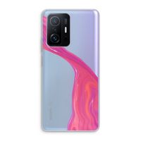 Paarse stroom: Xiaomi 11T Pro Transparant Hoesje