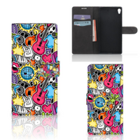 Sony Xperia XA Ultra Wallet Case met Pasjes Punk Rock - thumbnail
