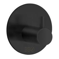 Smedbo Beslagsboden Handdoekhouder - 4.8x4.8x3cm - zelfklevend - RVS Mat Zwart BB1101