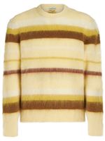 ETRO pull en mohair mélangé à rayures - Jaune