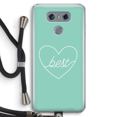 Best heart pastel: LG G6 Transparant Hoesje met koord