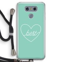 Best heart pastel: LG G6 Transparant Hoesje met koord Best heart pastel: LG G6 Transparant Hoesje met koord