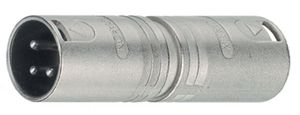 Neutrik NTR-NA3MM Xlr Adapter Xlr 3-pins Male - Xlr 3-pins Male Zilver