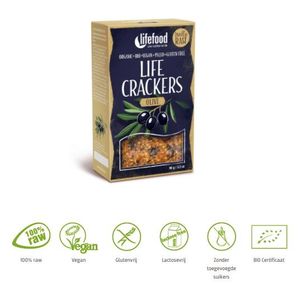 Life crackers olijf raw bio