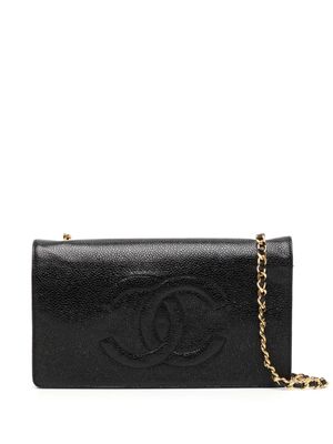 CHANEL Pre-Owned portefeuille à bride en chaîne (1997) - Noir