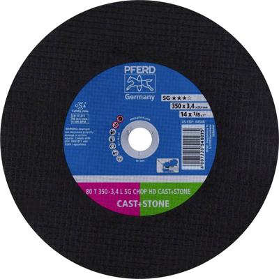 PFERD TOOLS 80 T 350-3,4 L SG CHOP HD CAST+STONE/25,4 66623583 Doorslijpschijf recht 350 mm 10 stuk(s) Aluminium, Gietijzer, Kunststof, Steen, Non-ferrometaal