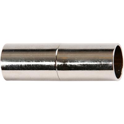 Creativ Company Magnetische sluiting, l: 23 mm, gatgrootte 6 mm, verzilverd, 2 stuk/ 1 doos