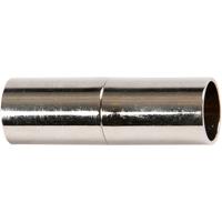 Creativ Company Magnetische sluiting, l: 23 mm, gatgrootte 6 mm, verzilverd, 2 stuk/ 1 doos