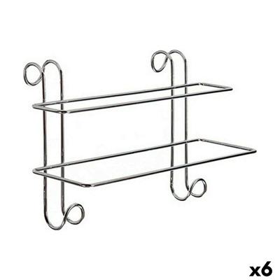 Handdoekrek met stang W4294 W4294 Zilverkleurig Metaal 14 x 20 x 39 cm (6 Stuks)