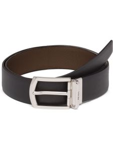 Prada ceinture réversible en cuir saffiano - Noir