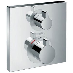Afbouwdeel van Inbouw Thermostaat Hansgrohe Ecostat Square met Stop- en Omstelkraan Chroom