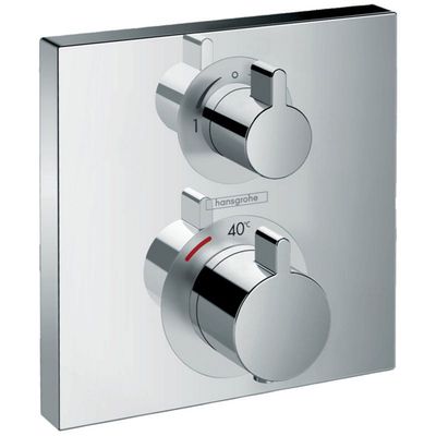 Afbouwdeel van Inbouw Thermostaat Hansgrohe Ecostat Square met Stop- en Omstelkraan Chroom