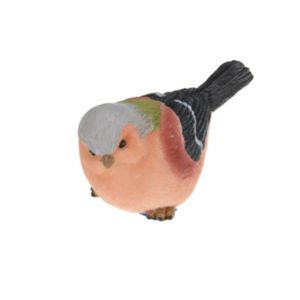 Decoratie Tuinbeeld vogeltje - vink - polystone - 13 cm   -