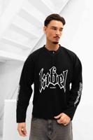 Label Garment Jersey Longsleeve Heren Zwart - Maat L - Kleur: Zwart | Soccerfanshop
