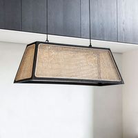 MUST Living Hanglamp 'Raffles' Rotan en teakhout, 100cm