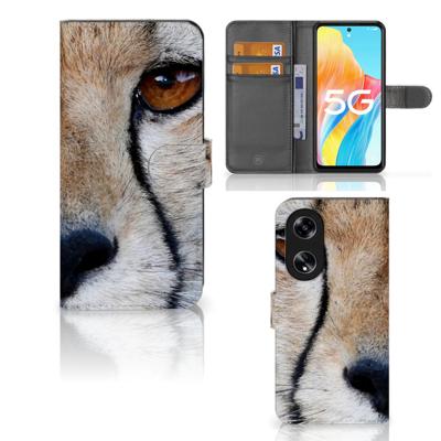 OPPO Reno8 T 5G | Telefoonhoesje | Met pasjeshouder | Cheetah