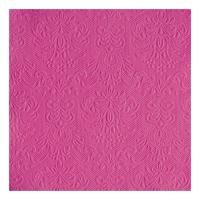Servetten - 15x st - roze - barok - 33 x 33 cm - 3-laags - papier - lunchservetten