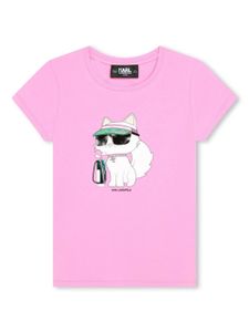 Karl Lagerfeld Kids t-shirt Choupette à manches courtes - Rose