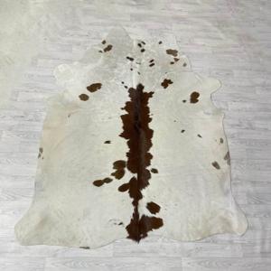 Koeienhuid bruin creme wit 215x180cm M/L