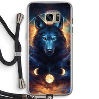 Wolf Dreamcatcher: Samsung Galaxy S7 Edge Transparant Hoesje met koord