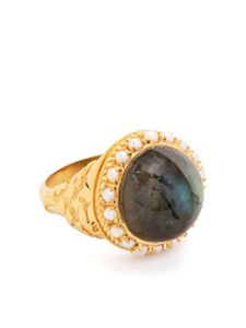 Missoma x Harris Reed bague à pierre en labradorite