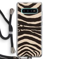 Arizona Zebra: Samsung Galaxy S10 Plus Transparant Hoesje met koord
