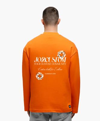 Jorcustom KD-Flowers Longsleeve T-Shirt Heren Oranje - Maat XS - Kleur: Oranje | Soccerfanshop Jorcustom KD-Flowers Longsleeve T-Shirt Heren Oranje - Maat XS - Kleur: Oranje | Soccerfanshop
