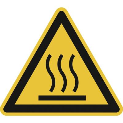 Waarschuwingsbord Heet oppervlak Zelfklevende folie 50 mm ISO 7010 10 stuk(s)