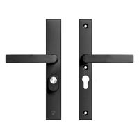 AXA AXA veiligheidsbeslag achterdeur Edge Plus rechth. smalschild Blok kruk/kruk PC55 met kerntrekbeveiliging SKG3 - aluminium/zwart