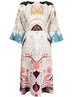 Valentino Garavani robe Cady imprimée - Marron