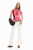 Uitgefranste flare spijkerbroek - WHITE - 36