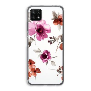 Geschilderde bloemen: Samsung Galaxy A22 5G Transparant Hoesje
