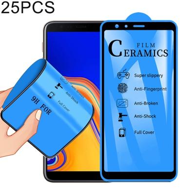 25 stuks 2.5 D volledige lijm volledige cover keramiek film voor Galaxy J4 plus/J6 plus