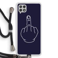 F**k U: Samsung Galaxy A22 4G Transparant Hoesje met koord