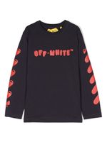 Off-White Kids t-shirt imprimé à manches longues - Bleu - thumbnail