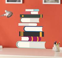 Sticker kinderen stapel boeken Sticker kinderen stapel boeken