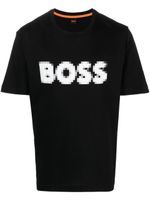 BOSS t-shirt en coton à logo imprimé - Noir