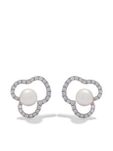 TASAKI boucles d'oreilles Chants en or blanc 18ct ornées de perles Akoya - Argent