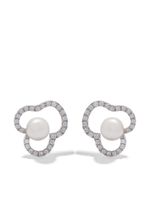 TASAKI boucles d'oreilles Chants en or blanc 18ct ornées de perles Akoya - Argent